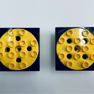 Rotating base large particle building block mechanical gear changeable engineering wonderful pipeline technology parts compatible with Lego