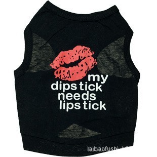 Pet supplies dog clothes cotton black and white mouth pet vest wholesale Teddy clothes spring and summer items