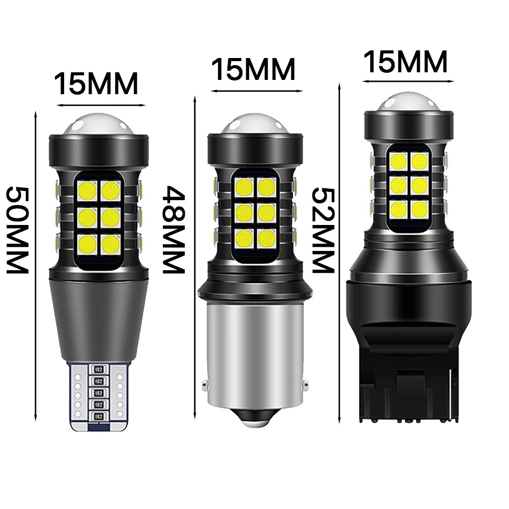 2PCS-P21W-LED-BA15S-T20-W16W-T