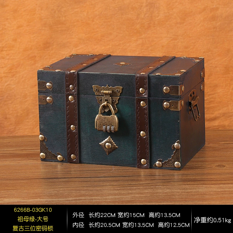 Retro wooden table storage box, wooden box