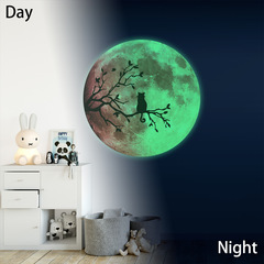 Shangyi Luminous Wall Sticker Cat Fluorescent Moon Moon Children's Room Decoration Luminous Sticker Y049 on Branches