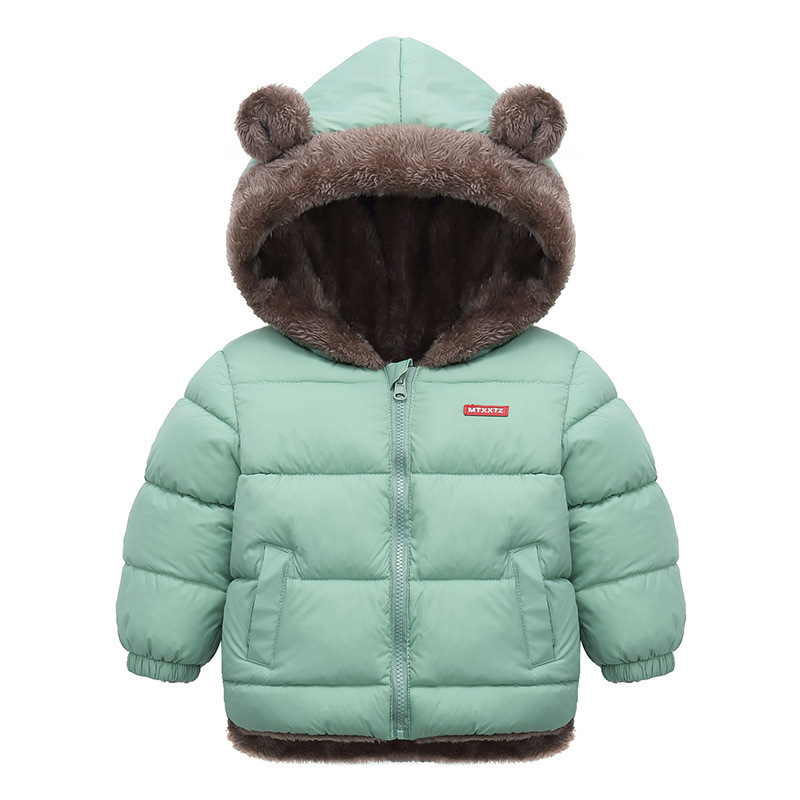 2025 otoño y invierno nueva ropa infantil para niños, niñas y niñas, ropa de algodón para niños, ropa de algodón de pluma, chaqueta corta de algodón para bebés gruesa