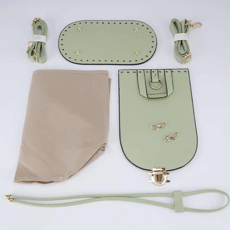 Set de 5 Piezas para Bolsos Tejidos: Accesorios de Metal para Bolsos de PU, Hechos a Mano, Entrega Inmediata