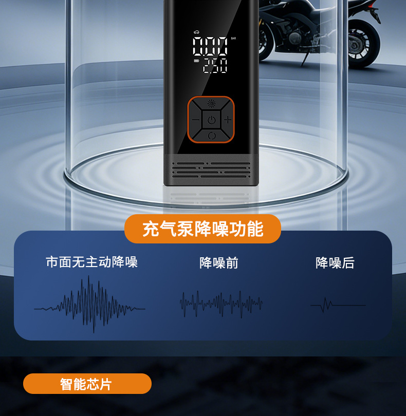 New Cross-Border Car-Mounted Wireless Air Pump, Portable Car Tire Small Air Pump, Electric Air Pump
