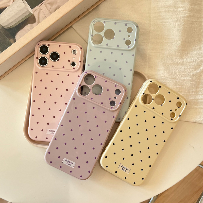 Atmospheric Purple Star Phone Case Suitable for iPhone 17 Pro, Apple 16/13, Full-Cover Anti-Drop Protective Case