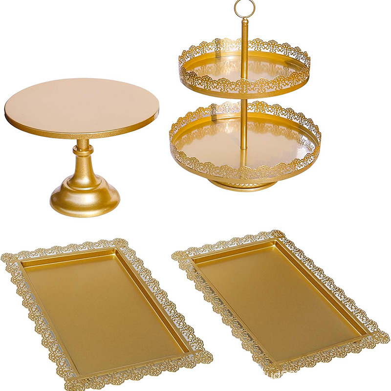 Amazon Venta caliente postre soporte de exhibición decoración pastel postre pastelería bandeja fría comida romper soporte de mesa