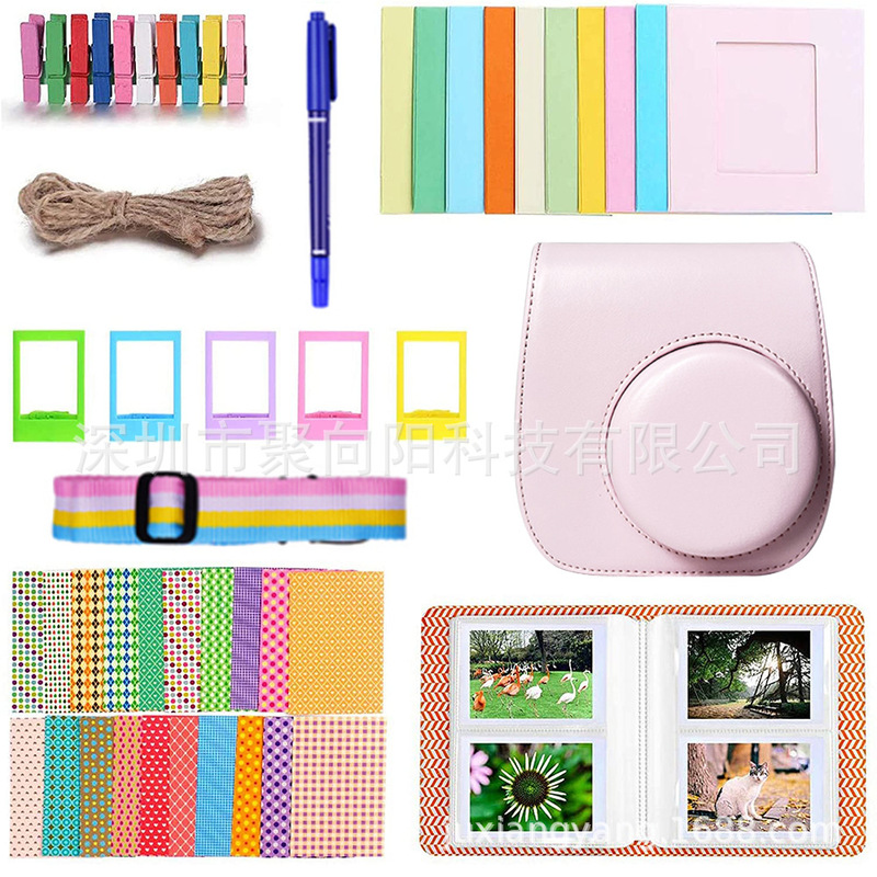 clapper camera instax mini 12/11/9 accessories suit photo album camera bag shoulder strap sticker 8 in 1 clapper camera instax mini 12/11/9 accessories suit photo album camera bag shoulder strap sticker 8 in 1