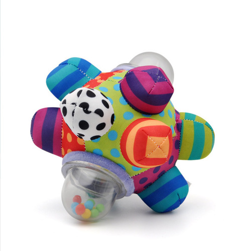 Bomb ball/baby hand grasping rattle ball tactile sensory three-dimensional rattle cloth ball baby toy 0-3 years old