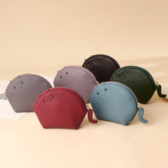 2021 New First Layer Cowhide Women's Wallet Mini Cute Creative Coin Key Storage Bag Genuine Leather Coin Purse