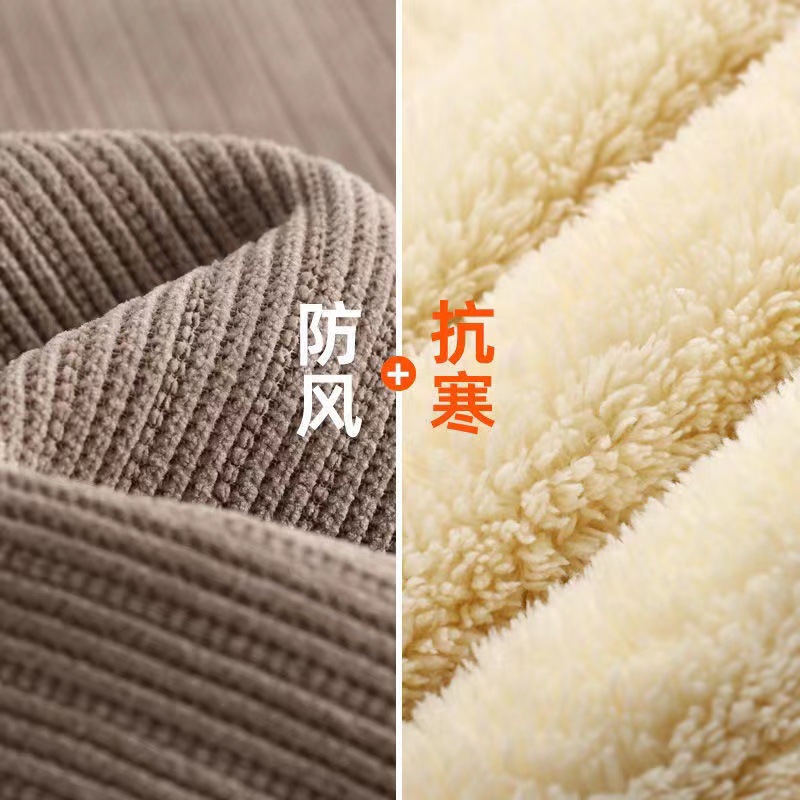 CHENILLE 마이크로 팬츠 여성의 가을과 겨울 캐시미어 바지 높은 허리 넓은 다리 캐주얼 스트레이트 튜브 어머니의 슈퍼 두꺼운 양가죽 바지