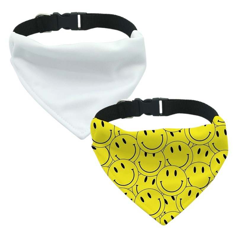 Navidad mascota saliva toalla perro triángulo toalla transferencia térmica material en blanco al por mayor