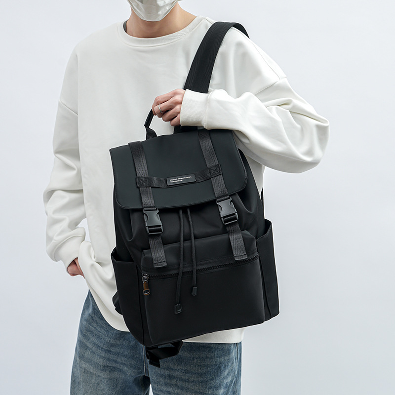 Nicho Zhong coreano personalidad triángulo plegable mochila de moda ocio de gran capacidad mochila de viaje en línea popularidad de la misma mochila