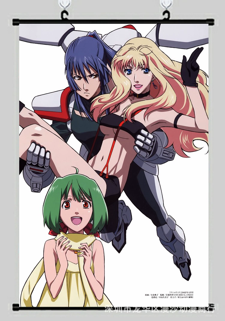 Плакат Macross F, высокоразрешённые обои, орхидея, анимационная игра, двухмерные окружные свитки, патчинг