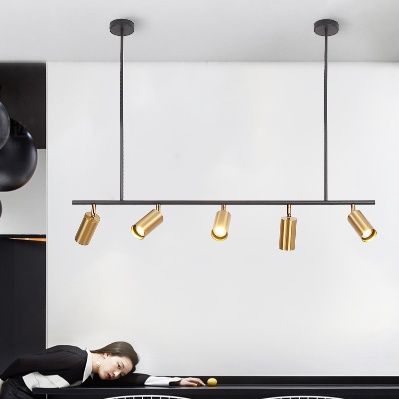 Modern and minimalistic golden lights railed