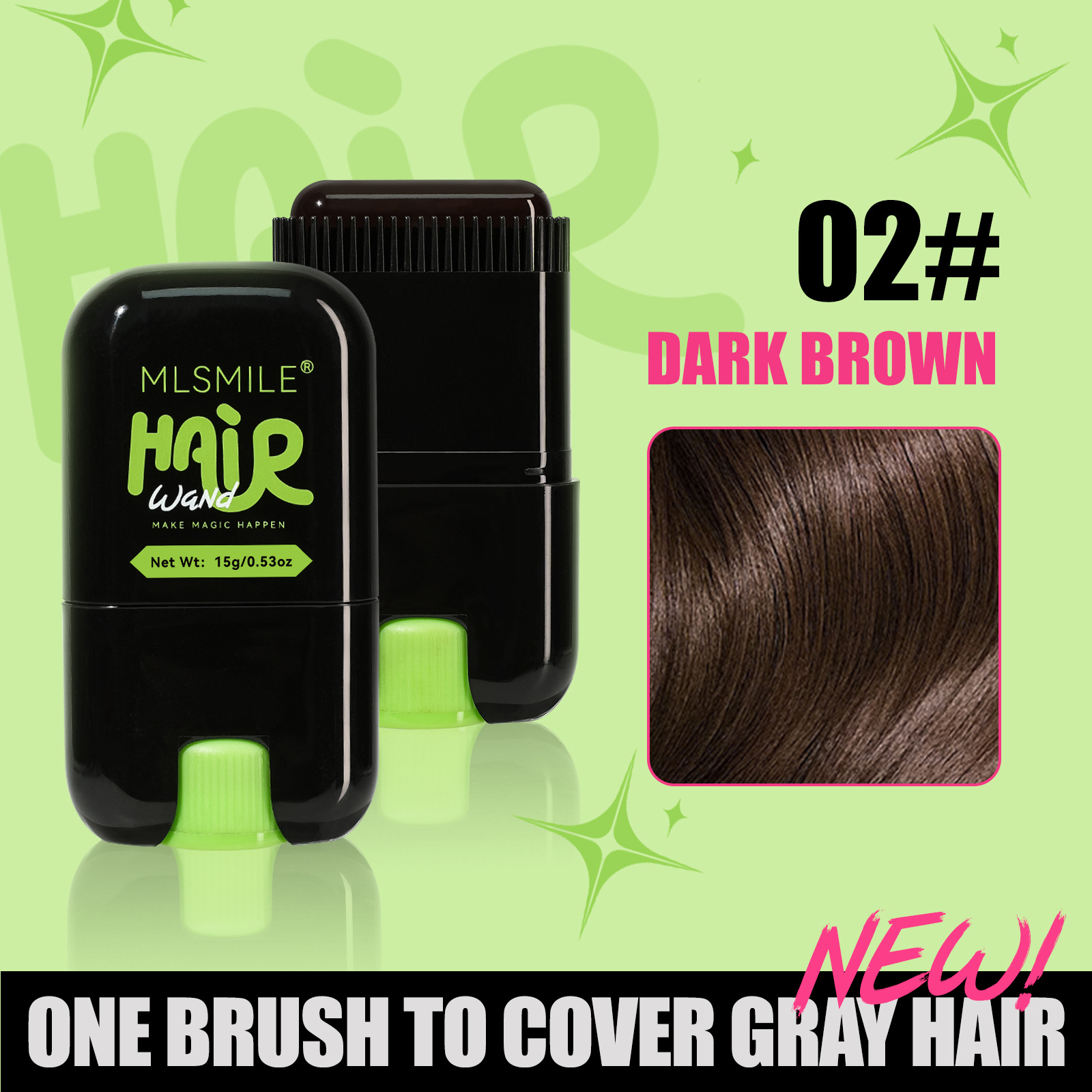 Palo de peluquería M liyue de color marrón oscuro (inglés transfronterizo)