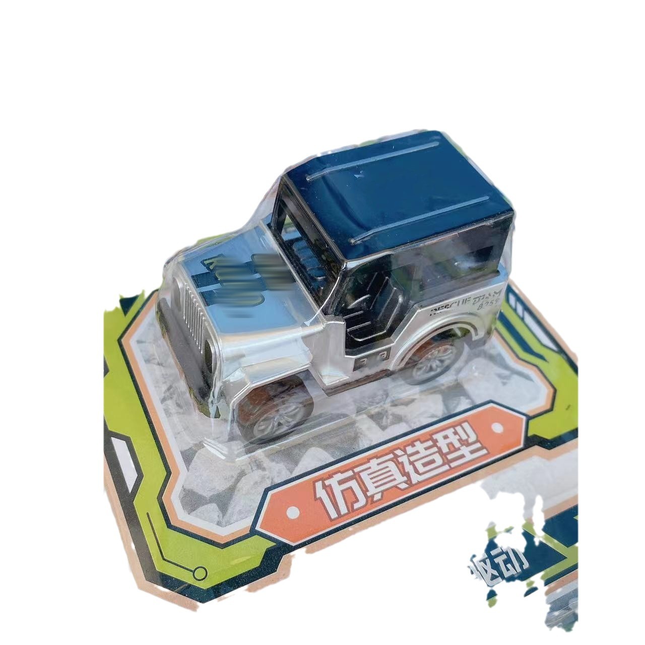 Coche de juguete para niños retroceso simulación mini modelo todoterreno conjunto de tablero de suspensión jeep 2 yuanes al por mayor