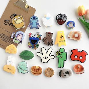 Acrylic mobile phone airbag bracket cartoon baby pet avatar diy support frame retractable back sticker epoxy