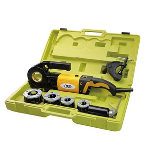 Tiger King Electric Handheld Threading Machine, Lightweight Galvanized Pipe Threading Tool, 4-Point 2-Inch Die Threading Tool
