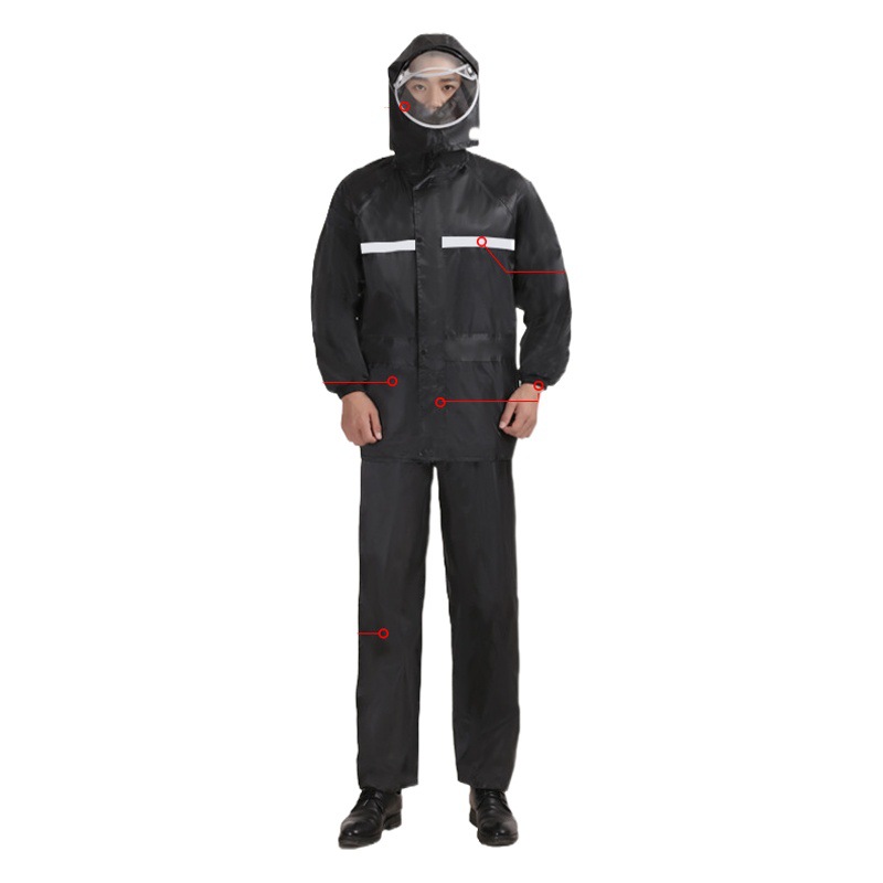Impermeable pantalones de lluvia traje de precio al por mayor adulto todo el cuerpo impermeable lluvia protección laboral para llevar montando reflectante split impermeable