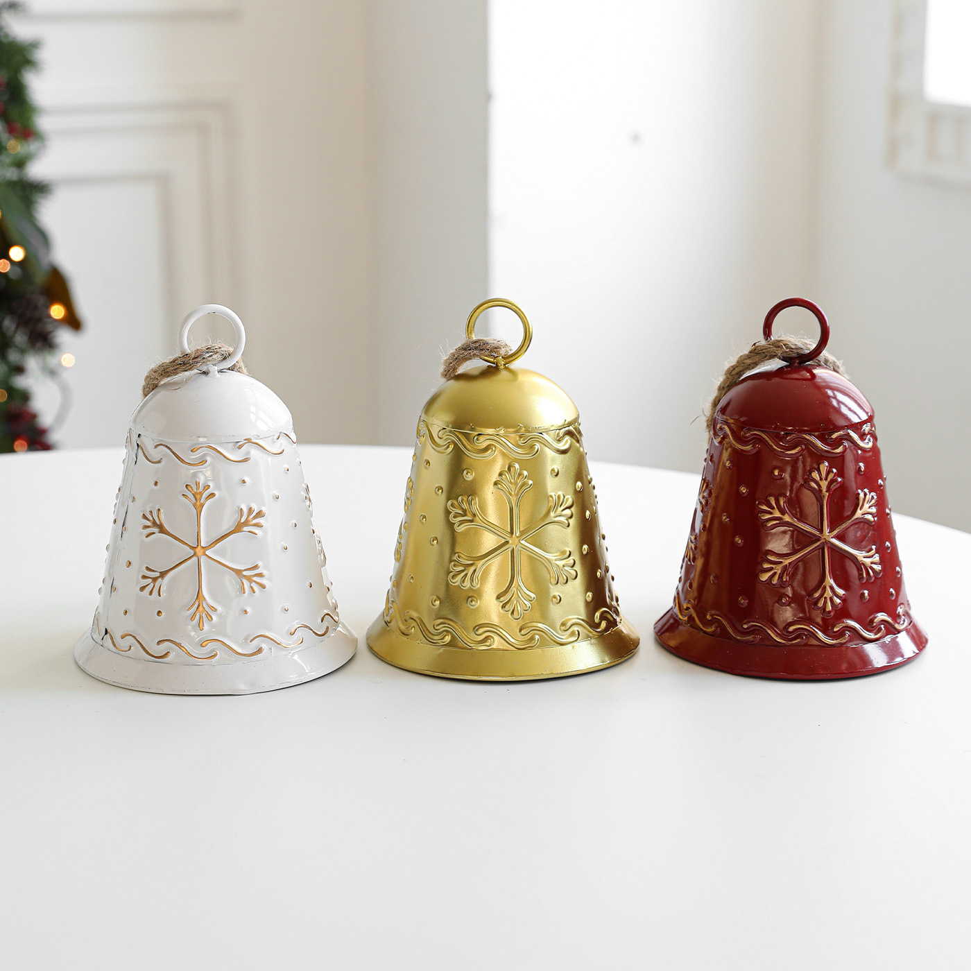 Cross-Border Christmas Bell Decorations, Iron Atmosphere, Large Ornaments, Christmas Tree Creative Pendants in Stock