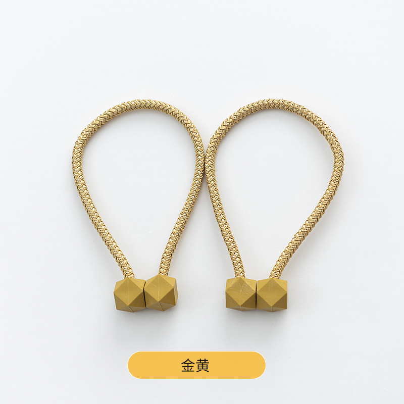 Hebilla de succión magnética transfronteriza moderna simple cubo liso correa de cortina hebilla de cortina sin perforar sin instalación al por mayor