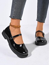 H 28540 French Retro Mary Jane Heels ��ʽ����������Ь