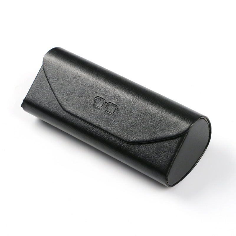 Simple Leather Flip-Top Glasses Case, Hard Frame Glasses Storage Box, Business Sunglasses Case, Bulk Customization
