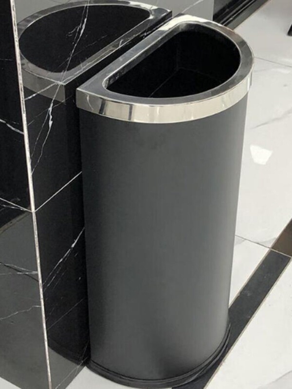 Wall-Mounted Trash Can, Semi-Circular Stainless Steel Ashtray, Wall-Mounted Fruit Bin at Elevator Entrance, Hotel Commercial Wall-Mounted Storage Bin Wall-Mounted Trash Can, Semi-Circular Stainless Steel Ashtray, Wall-Mounted Fruit Bin at Elevator Entrance, Hotel Commercial Wall-Mounted Storage Bin