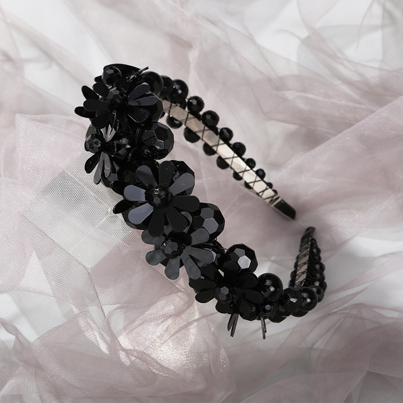 Women'S Fashion Flower Iron Inlay Artificial Crystal Hair Band display picture 3