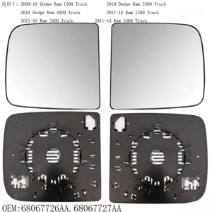 68067726Aa 68067727Aa Suitable for Dodge Ram 09-18 1500 2500 Rearview Mirror