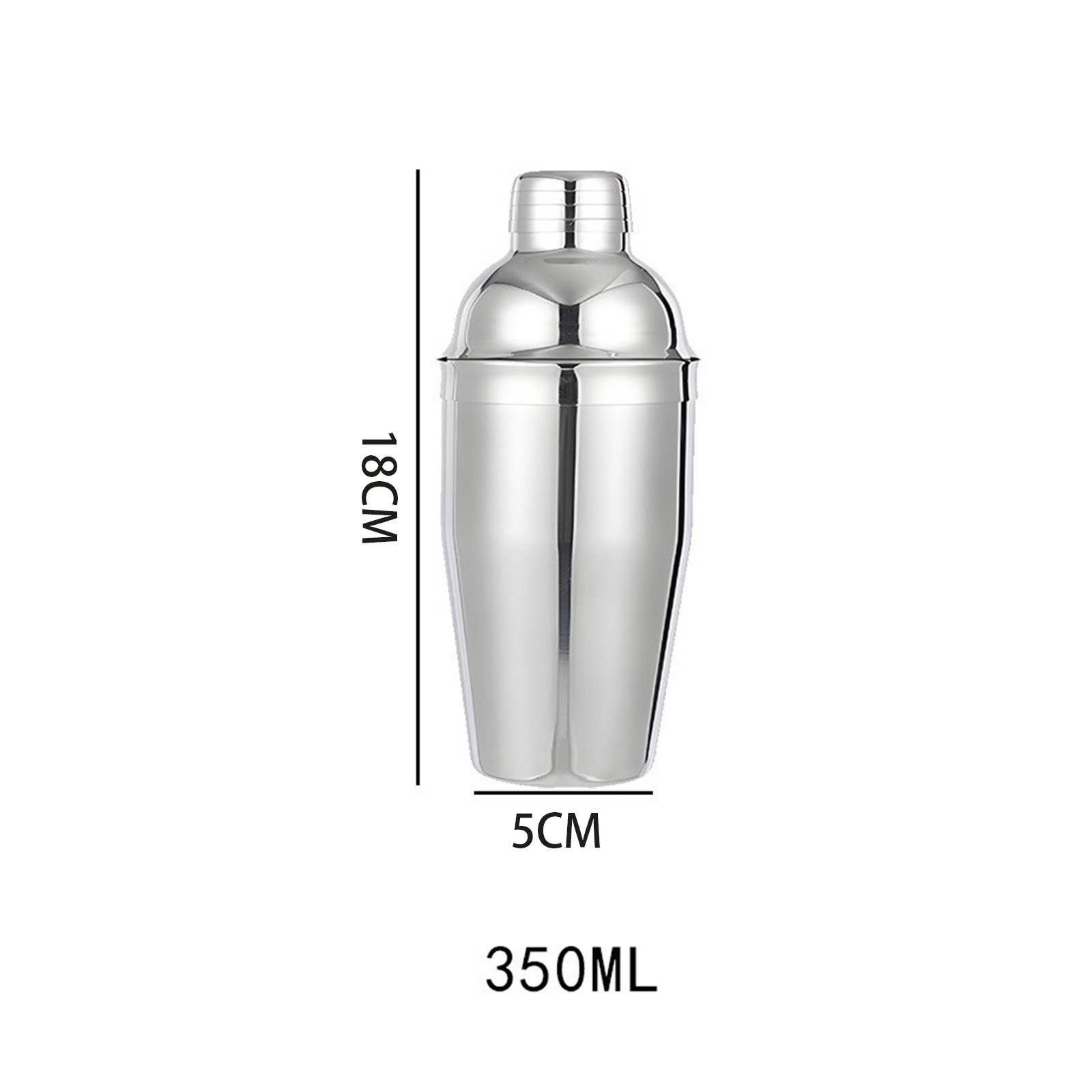 350ML 실버 와인 셰이커 화이트 박스