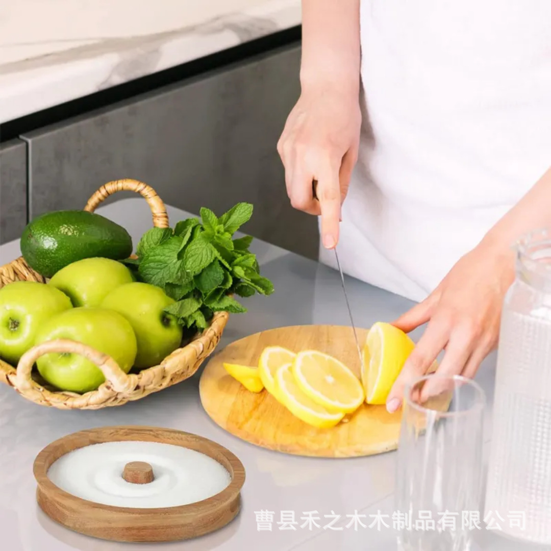 木制调味罐沾盐器果汁鸡尾酒调味盒盐边盒香料研磨器托盘