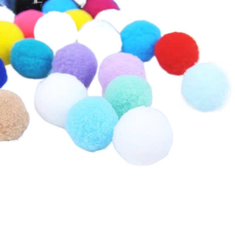 Juguete del gato bola de peluche elástico mudo divertido gato Bola de juguete de alta elástica colorida Bola de piel DIY accesorios de la joyería