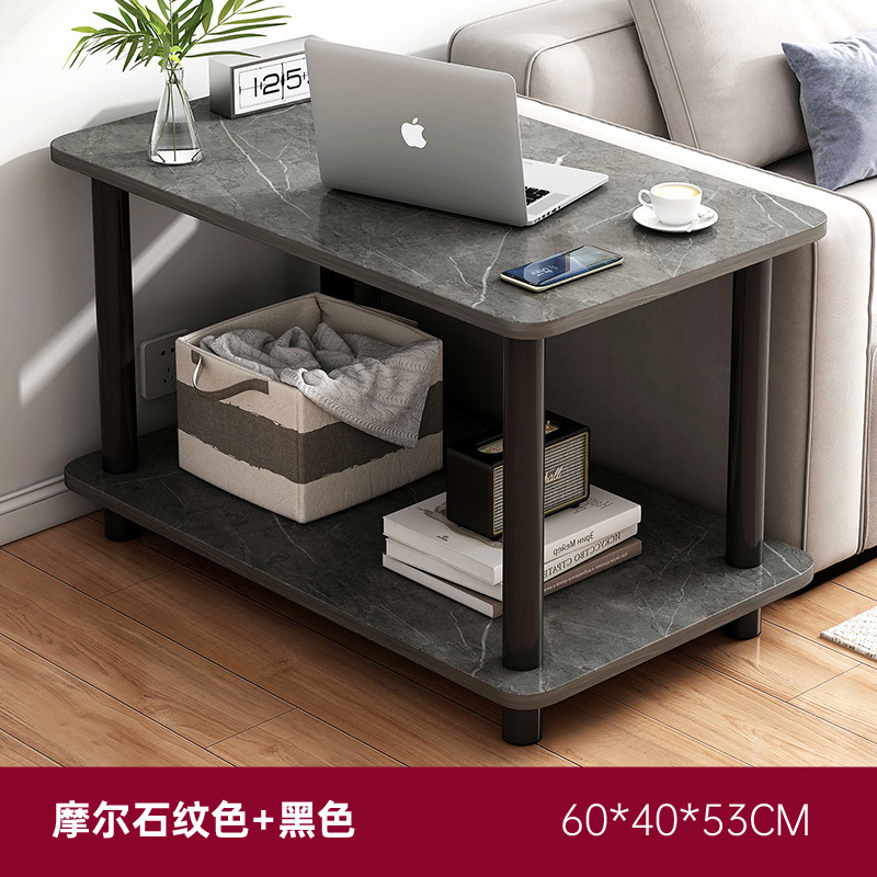 Doble capa sofá lateral varios luz sala de estar de lujo Casa balcón pequeña mesa cuadrada pequeño apartamento dormitorio italiano estante de almacenamiento de noche