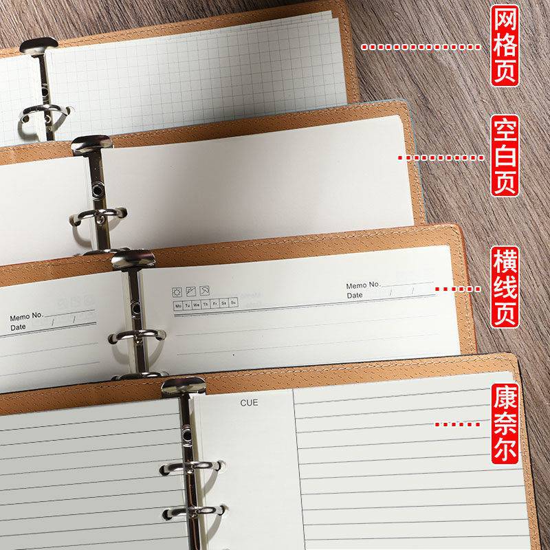Loose-leaf notebook Book A5 Simplicity college student The Grid Removable Cornell Notepad blank diary