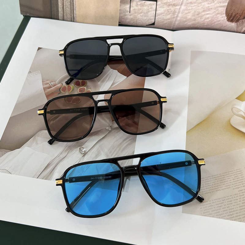 Casual Color Block PC UV400 Protection Toad Mirror Inlay Full Frame Men's Sunglasses display picture 2