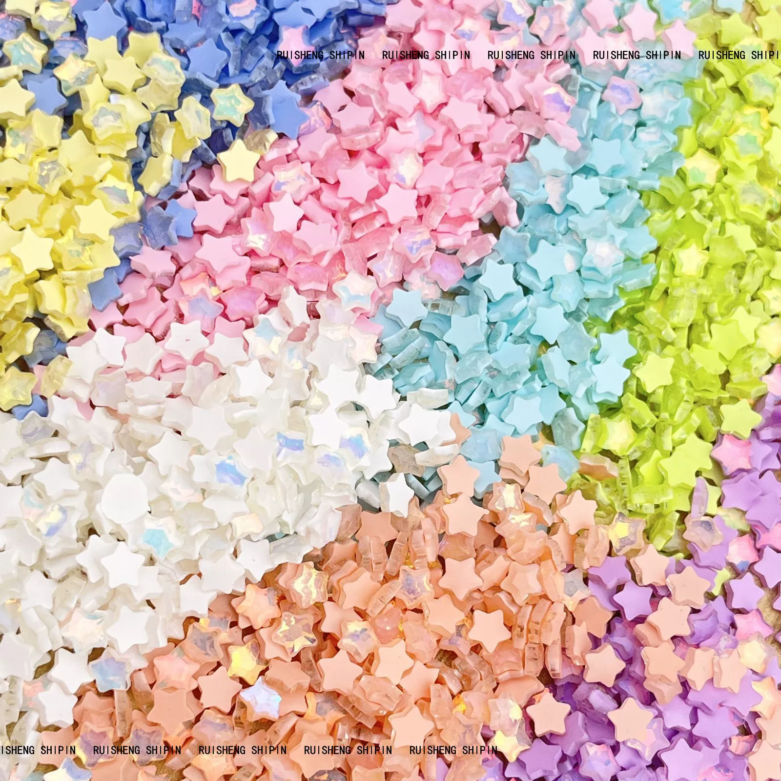 Мини Аврора Мокко Звезды для ногтей Украшения Макарон Цветной 6 мм пятиконечная звезда смола бриллиант diy для ногтей Аксессуары