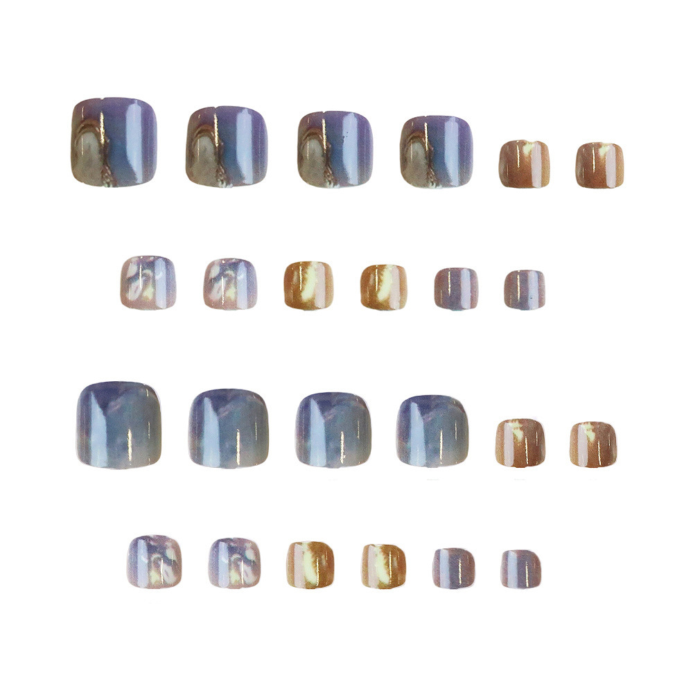 Uña de pie desgaste pie pie parche de uñas desmontable azul de verano explosivo desgaste pie parche de uñas