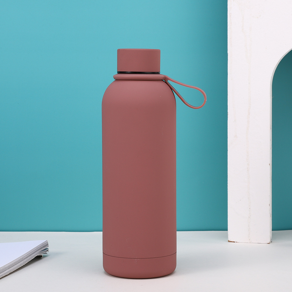 De alto aspecto de acero inoxidable 304 mini termo taza de gran capacidad pequeña boca olla hembra estudiante al aire libre deportes portátiles botella de agua