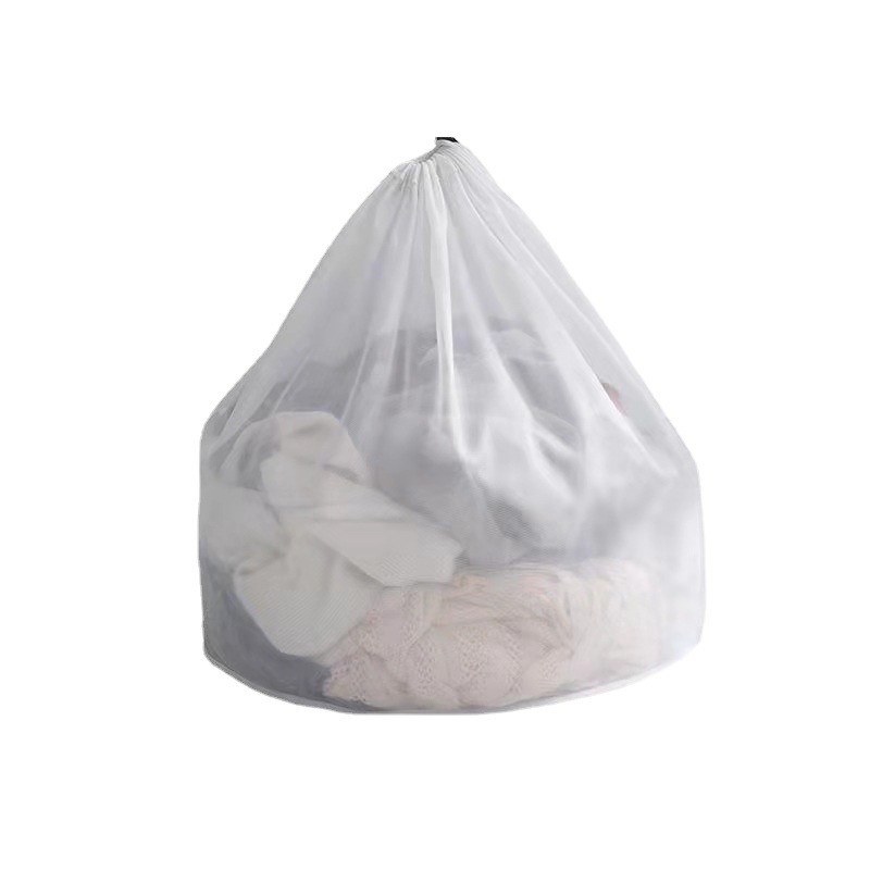 Bolsa de lavandería con cordón, bolsa de lavado especial para lavado a máquina, bolsa de malla fina gruesa, bolsa de malla de red de lavandería grande, puerto de paquete de red al por mayor