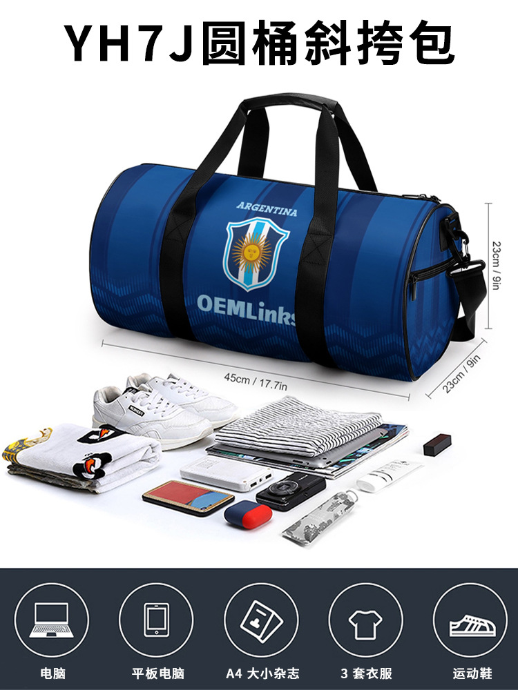 Juego completo de bolsa deportiva, bolsillo con cordón personalizado, bandolera, bolsa de equipaje, bolsa de natación de fitness, bolsa de zapatos de fútbol al por mayor