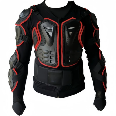 Motorcycle Safety Supplies – Protective Jacket - black-red-code-s