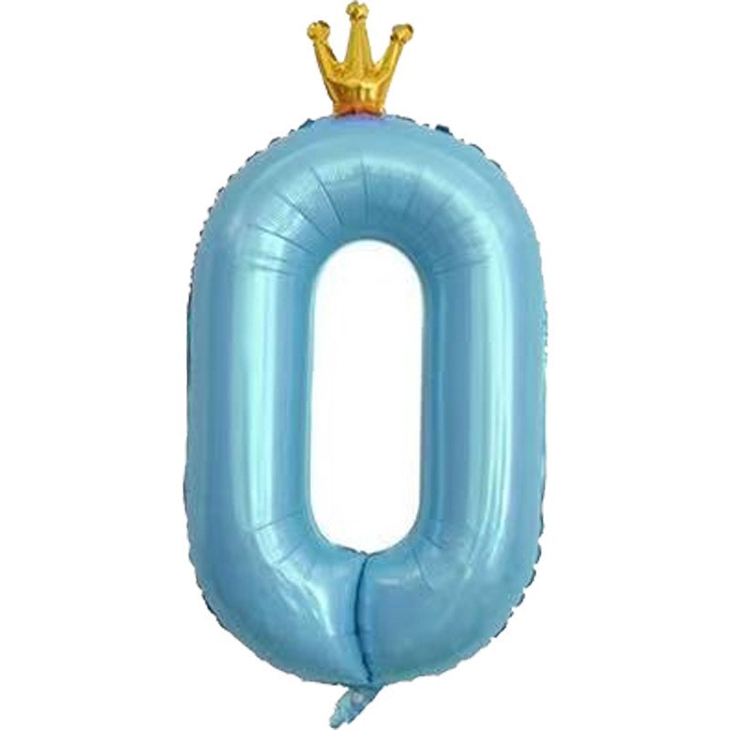 Amazon nuevo globo digital de corona de una pieza de 40 pulgadas decoración de fiesta de cumpleaños globo digital grande