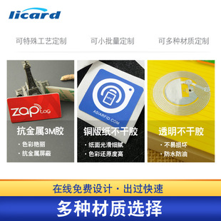 ICODE SLIX White Card Library Copper Plate White Label Medical Equipment ISO15693 Protocol Coin Ordering IC Card