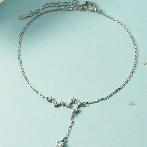 Beidou Seven Stars Ankle Chain  New Korean Version High-End Sense Exquisite Forest System Tassel Unique Design Ankle for Women, Versatile