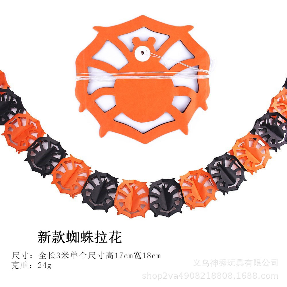 Halloween decoración banner bar lugar diseño suministros calabaza guirnalda fantasma Festival cráneo fantasma cabeza triángulo banner