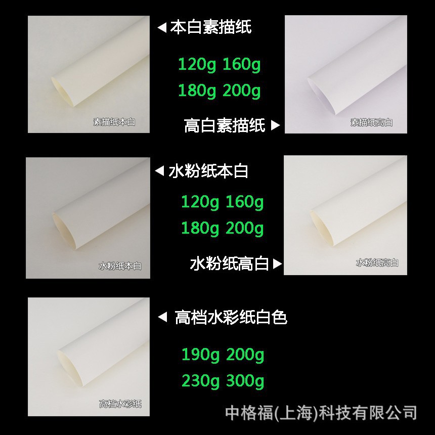 Papel de dibujo A4 grueso de 160 g al por mayor, papel de acuarela A3, papel de gouache de 4 hojas abiertas, papel de dibujo con lápiz de 180 g, papel de bocetos, 8 hojas abiertas.