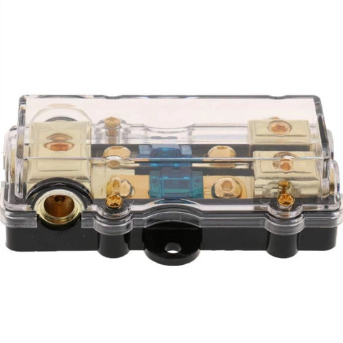 Factory direct supply of car audio amplifier modified fuse holder, car blue film, one out of two fuse holders