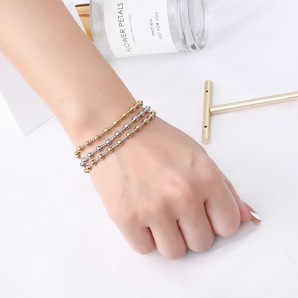 10g Weight Bracelets, Necklace Classification 1 Piece, 1 Set Quantity Holiday, Daily Occasion 304 Stainless Steel Material Geometric Pattern Women's Gender Plating Design Simple Style, Classic Style Style 1 Piece 1 Set 304 Stainless Steel Bracelets Necklace 8