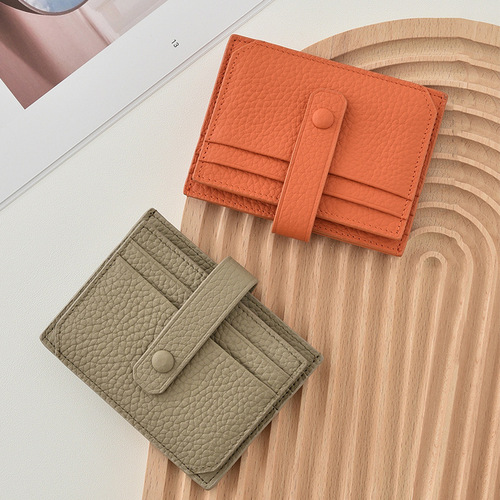 Cross-border exclusive Korean version thin small card holder multi-functional card slot for men and women exquisite leather PU card holder card holder wholesale